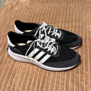 Adidas Men's 12.5 Black and White Running Sneakers